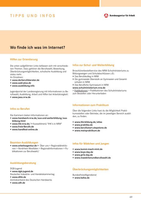 Ausbildung und Schule Beruf regional - Bundesagentur fÃ¼r Arbeit