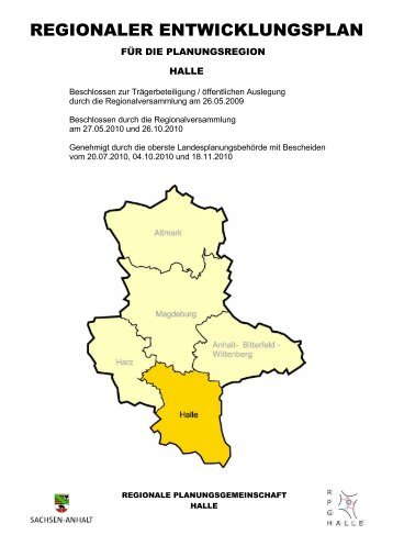 Rep-Halle, Text- und BegrÃ¼ndungsteil - bei Regionale-Planung.de