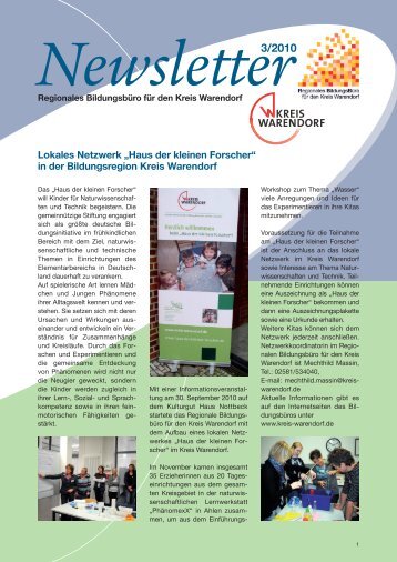 NewsLetter_3_2010 LO - Regionale Bildungsnetzwerke