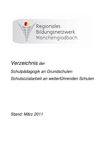 BroschÃ¼re Schulsozialarbeit - Regionale Bildungsnetzwerke