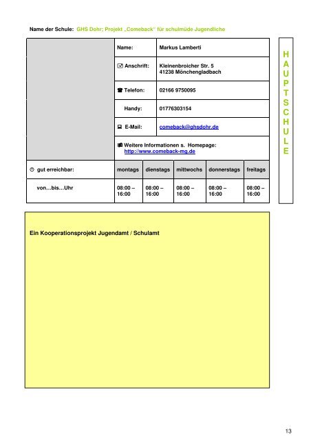 BroschÃ¼re Schulsozialarbeit - Regionale Bildungsnetzwerke