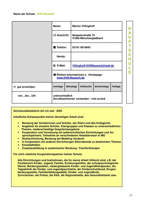 BroschÃ¼re Schulsozialarbeit - Regionale Bildungsnetzwerke