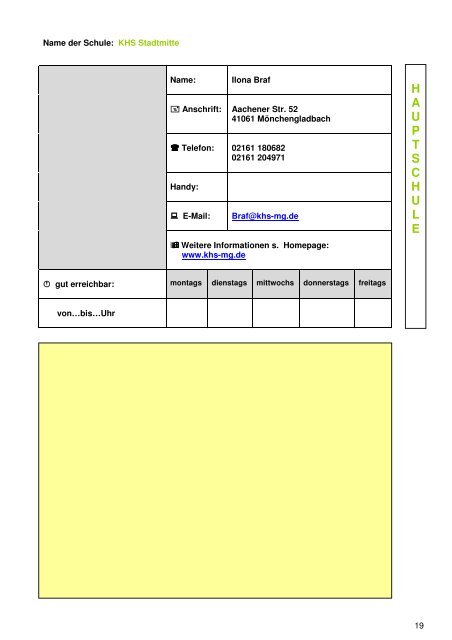 - Verzeichnis Schulsozialarbeit 09.06.11 - Regionale ...