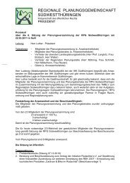 Protokoll - Regionale Planungsgemeinschaften in Thüringen