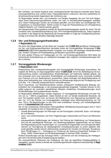 Text Umweltbericht (7,00 MB) - Regionale Planungsgemeinschaften ...