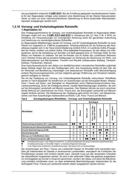 Text Umweltbericht (7,00 MB) - Regionale Planungsgemeinschaften ...