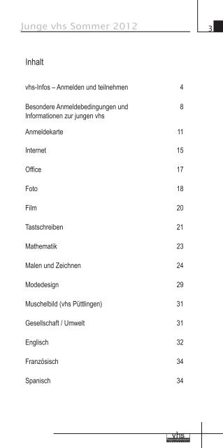 Sommer[ programm 2011 - Regionalverband SaarbrÃ¼cken