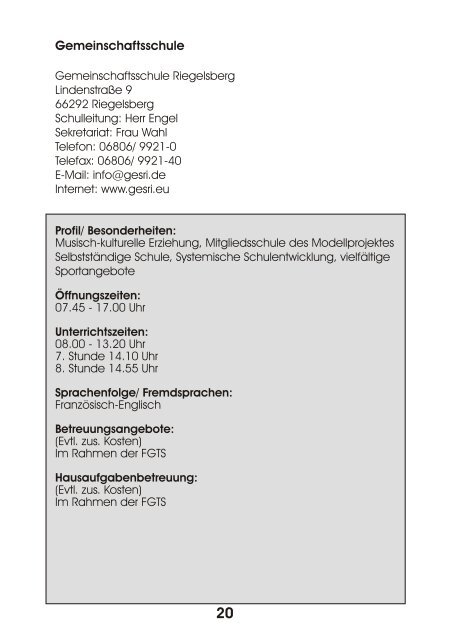 Schulwegweiser des Regionalverbandes SaarbrÃ¼cken - kosa