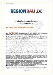 Allgemeine Bau- Leistungsbeschreibung