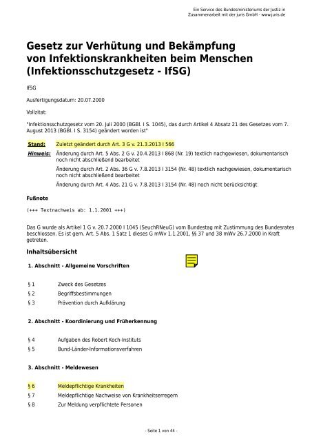 Infektionsschutzgesetz