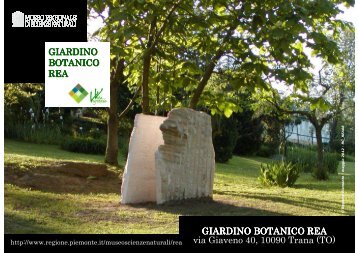 Depliant Giardino Botanico Rea - Regione Piemonte