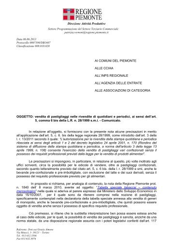 Vendita di pastigliaggi nelle rivendite di quotidiani e periodici, ai ...