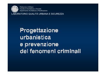 laboratorio qualitÃ  urbana e sicurezza - Regione Piemonte