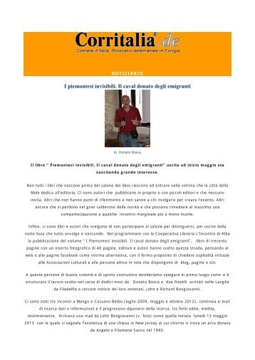 Libro "Piemontesi invisibili - Regione Piemonte