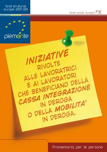 Promemoria per le persone - Regione Piemonte