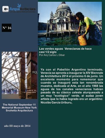 e- ArquiNoticias N° 16 Nota N° 4 Las verdes aguas venecianas de hace casi 1/2 siglo por el Arq. Carlos L. Dibar