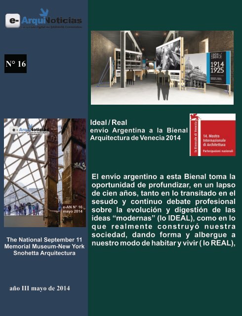 e-ArquiNoticias N° 16 nota N° 5 Ideal/Real envio argentino a la Bienal de Arquitectura de Venecia