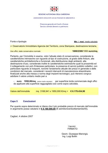 Stima immobile via Caprera 15 [file.pdf] - Regione Autonoma della ...