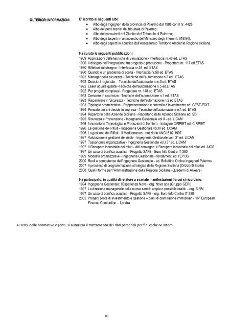 FORMATO EUROPEO PER IL CURRICULUM ... - Regione Siciliana