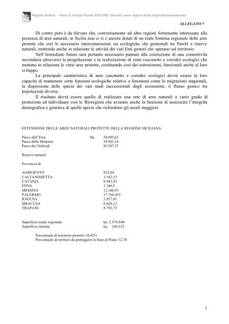 ALLEGATO AUTORITA' AMBIENTALE All'Assessor - Regione Siciliana