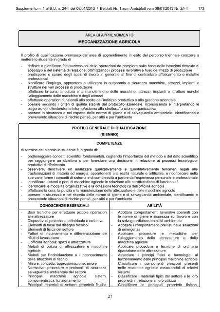 Supplemento n. 1 - Regione Autonoma Trentino Alto Adige