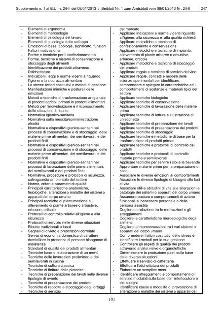 Supplemento n. 1 - Regione Autonoma Trentino Alto Adige