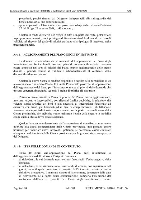 bollettino ufficiale - amtsblatt - Regione Autonoma Trentino Alto Adige