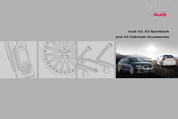 Audi A3, A3 Sportback and A3 Cabriolet Accessories - Audi Australia