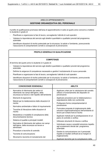 Beiblatt Nr. 1 - Regione Autonoma Trentino-Alto Adige