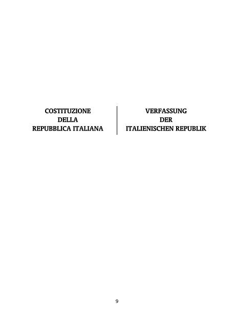 Verfassung der Italienischen Republik - Regione Autonoma Trentino ...