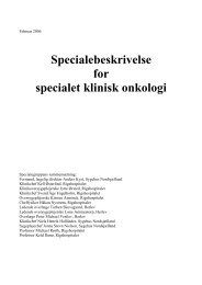 Specialebeskrivelse for specialet klinisk onkologi - Region ...