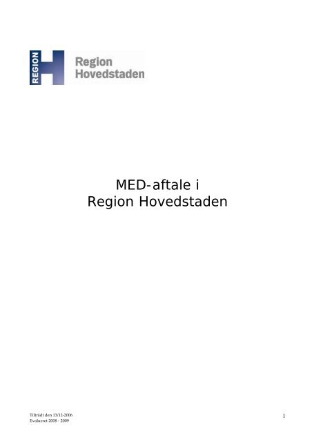 MED-aftale i Region Hovedstaden