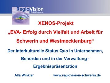 Interkulturelle Status Quo - RegioVision GmbH Schwerin
