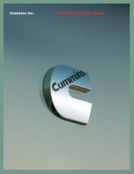 Performance Indicators - Cummins