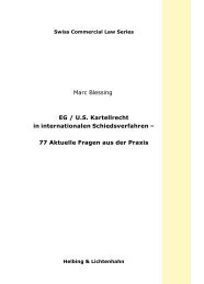EG / US Kartellrecht in internationalen Schiedsverfahren - Bär & Karrer