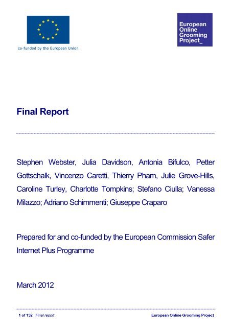Final Report - European Online Grooming Project