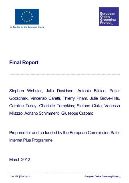 Xxxx Dig Video Download Kinda - Final Report - European Online Grooming Project