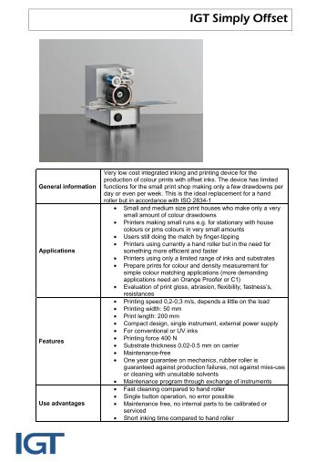 IGT Simply Offset - Regmed