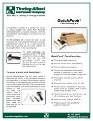 QuickPeek® - Thwing-Albert Instrument Co