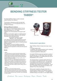 BENDING STIFFNESS TESTER TABER® Cardboard ... - Regmed