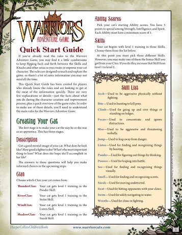 Download Adventure Game Quick Start Guide - Warriors