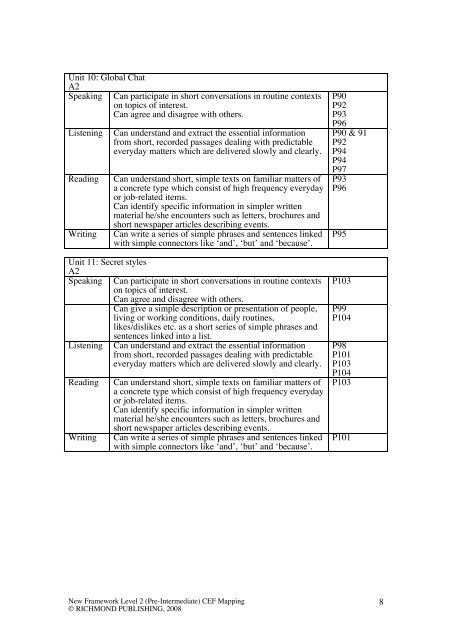 New Framework Level 2 (Pre-Intermediate) Student's Book ... - Supadu