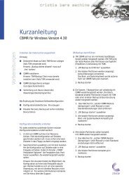 Kurzanleitung Disaster Recovery mit CBMR  4.30 - Cristie Data ...