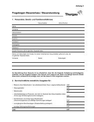 Fragebogen Steuererlass / Steuerstundung