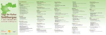 Flyer Tage der Kultur SÃ¼dthurgau - Gemeinde MÃ¼nchwilen