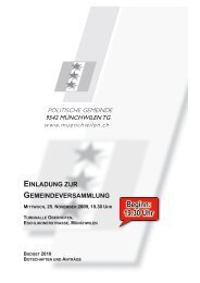 Beginn: 19.30 Uhr - Gemeinde MÃ¼nchwilen