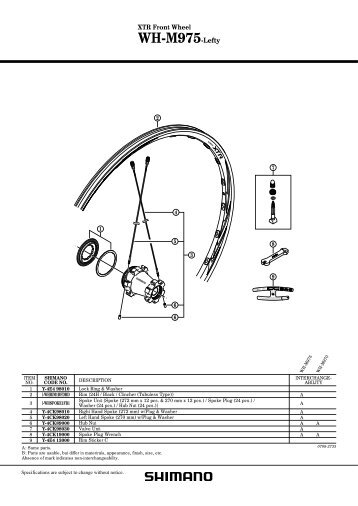 XTR Front Wheel WH-M975 -Lefty - Pedros Bikeshop