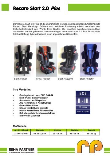 Recaro Start 2.0Plus - Prospekt - REHA PARTNER