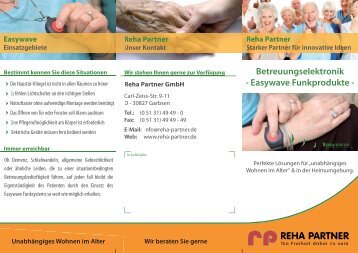 Betreuungselektronik - Flyer - REHA PARTNER