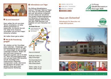 Haus am Eichenhof - Stiftung Rehabilitationszentrum Thüringer Wald